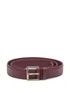 Orciani Leather Belt With Golden Buckle In Red