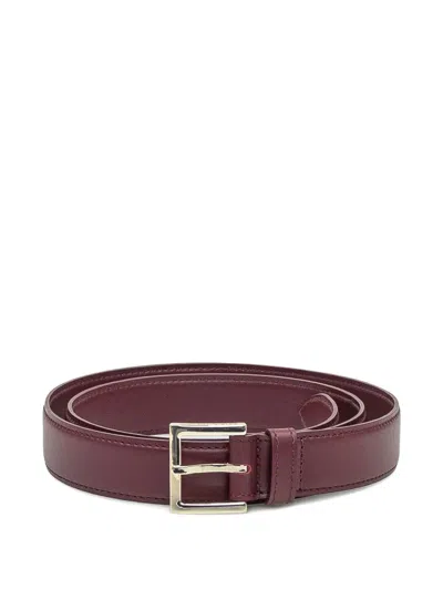 ORCIANI LEATHER SQUARE-BUCKLE BELT