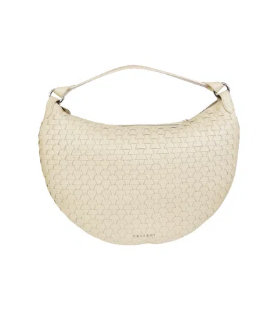 Orciani Leather Tote Bag In Brown