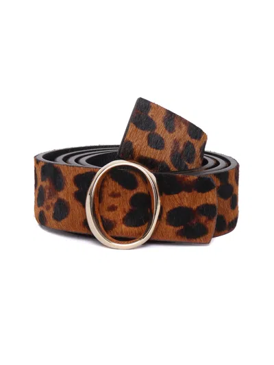 Orciani Leo Double 3.5 Cm Pony Hair Leather Belt In Multi