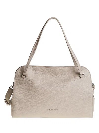 Orciani Lido Medium Textured Leather Handbag In Multi