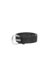 Orciani Lizard Embossed Leather Belt In Black