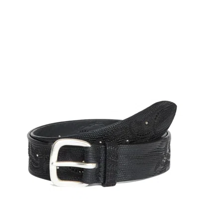 Orciani Lizard Sports Belt In Black