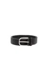 Orciani Animal-embossed Leather Belt In Black