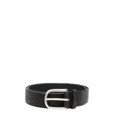 Orciani Logo Belt In Black