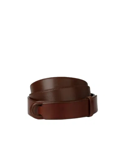 Orciani Logo Belt In Brown