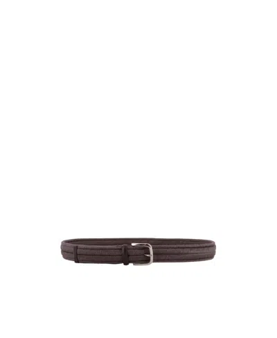 Orciani Logo Belt In Brown