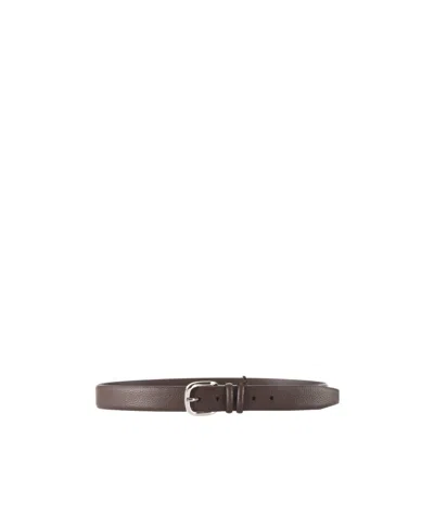 Orciani Logo Belt In Brown