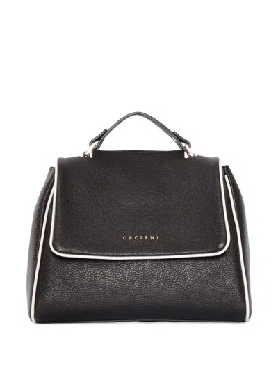 Orciani Logo-detail Tote Bag In Black
