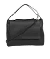 Orciani Logo Flip Shoulder Bag In Black