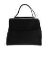 Orciani Logo Handbag In Black