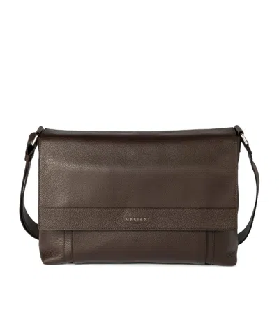 Orciani Logo-lettering Shoulder Bag In Brown