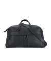 Orciani Borsone Micron In Pelle Tracolla In Black