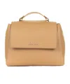 Orciani Logo Rectangular Shoulder Bag In Nude