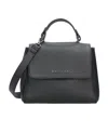 Orciani Logo Shoulder Bag In Black