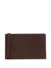 Orciani Logo-stamp Wallet In Burgundy
