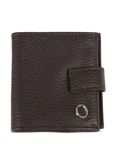 Orciani Logo-plaque Wallet In Brown