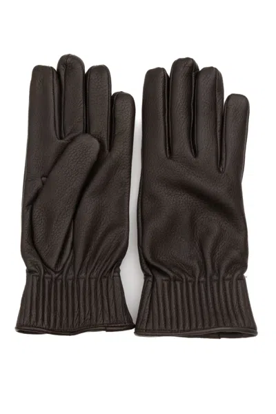 Orciani Luxury Leather Gloves For Men - Fall/winter 2024 In Black