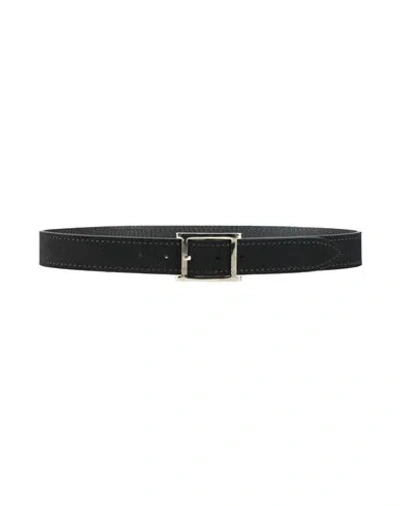 Orciani Man Belt Black Size 34 Leather In Black