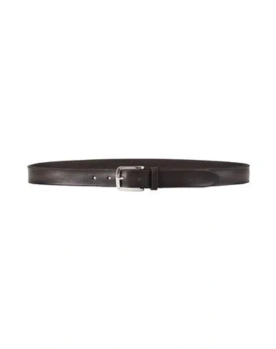 Orciani Man Belt Charcoal Size 39.5 Leather In Black