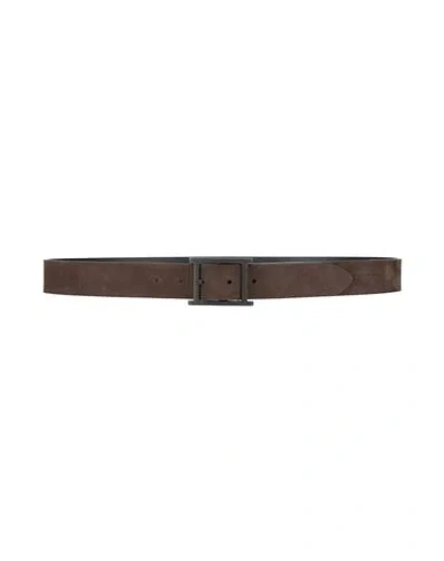 Orciani Man Belt Dark Brown Size 36 Leather
