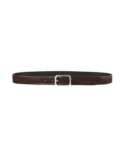 Orciani Man Belt Dark Brown Size 38 Leather
