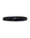 Orciani Man Belt Midnight Blue Size 43 Elastic Fibres, Leather