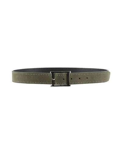 Orciani Man Belt Military Green Size 36 Leather