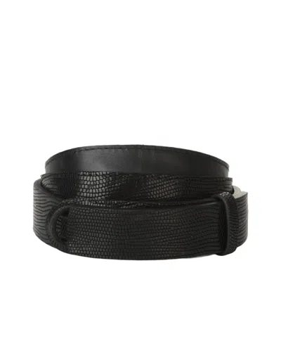 Orciani Matte Finish Adjustable Raw Calf Leather Belt In Black