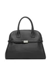 Orciani Medium Aura Soft Handbag In Black