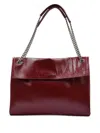 Orciani Medium Chain-strap Leather Shoulder Bag In Red