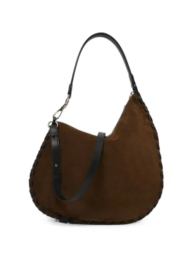Orciani Medium Chaos Whipstitch Leather Tote Bag In Brown