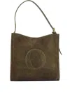 Orciani Medium Her-o Leather Shoulder Bag In Green