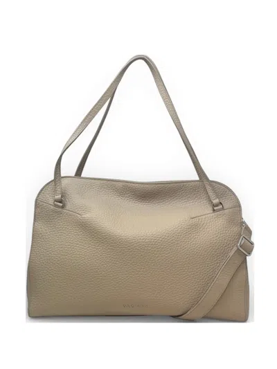Orciani Medium Lido Soft Leather Shoulder Bag In Neutral