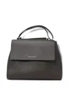 Orciani Medium Sveva Flap Leather Shoulder Bag In Brown