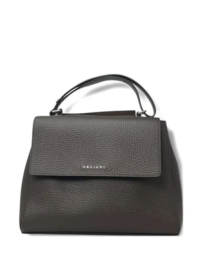 Orciani Medium Sveva Flap Leather Shoulder Bag In Brown