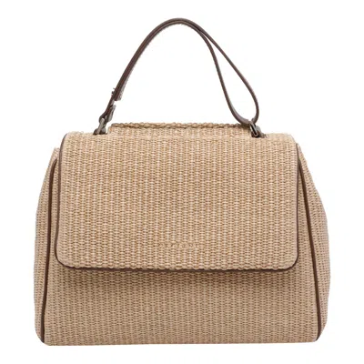 Orciani Medium Sveva Handbag In Neutral