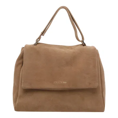 Orciani Medium Sveva Handbag In Sand