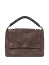 Orciani Medium Sveva Peach Braided-handle Suede Tote Bag In Brown