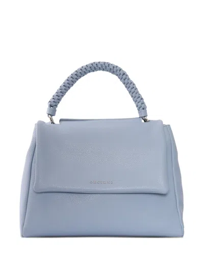Orciani Medium Sveva Sense Leather Tote Bag In Blue