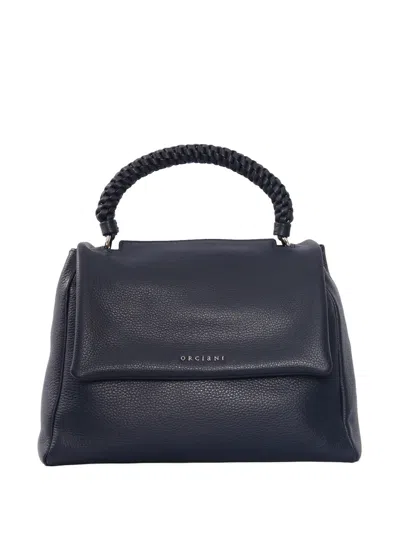 Orciani Medium Sveva Sense Scooby Braided-handle Tote Bag In Blue