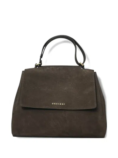 Orciani Medium Sveva Shoulder Bag In Brown
