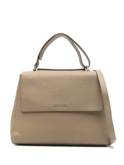 Orciani Medium Sveva Shoulder Bag In Neutrals
