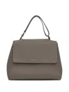 Orciani Medium Sveva Soft Pebble-grain Tote Bag In Brown
