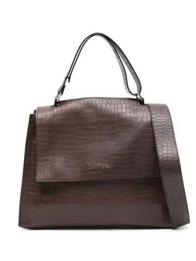 Orciani Medium Sveva Tote Bag In Brown