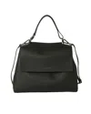 Orciani Medium Textured Leather Shoulder Bag In Pink