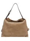 Orciani Medium Trinity Structured Cow Leather Shoulder Bag In Brown
