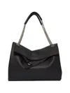 Orciani Chain-strap Pebble-leather Shoulder Bag In Black