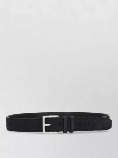 Orciani Mens Pebbled Leather Belt Adjustable Length In Black