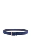 Orciani Metal Buckle Suede Belt In Blue